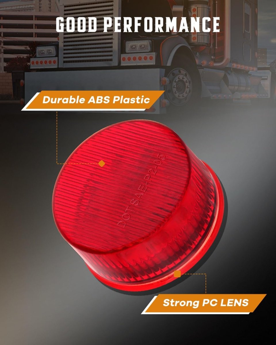 4 Pack 2 In 9 Led Amber Side Marker Clearance Lights Waterproof Roof Cab Running For Freightliner Cascadia Classic And