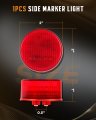 4 Pack 2 In 9 Led Amber Side Marker Clearance Lights Waterproof Roof Cab Running For Freightliner Cascadia Classic And