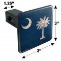 Rustic South Carolina State Flag Distressed Usa Tow Trailer Hitch Cover Plug Insert