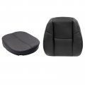 Secosautoparts Driver Or Passenger Bottom Top Lean Back Armrest Cover Leather Perforated Seat Ebony Black Fit For Cadillac