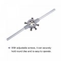 Uxcell Die Stock Handle Wrench Set M9 X 1 25 Threading Round And 25mm Fit M7-m9 Dies Holder Adjustable Hand Tool