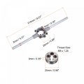 Uxcell Die Stock Handle Wrench Set M9 X 1 25 Threading Round And 25mm Fit M7-m9 Dies Holder Adjustable Hand Tool