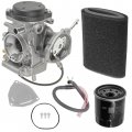 Caltricair Filter And Carburetor Kit Compatible With Yamaha Kodiak 450 Yfm450faht 4x4 Hunter 2005-2006 Bruin 350 Yfm350a 2x2