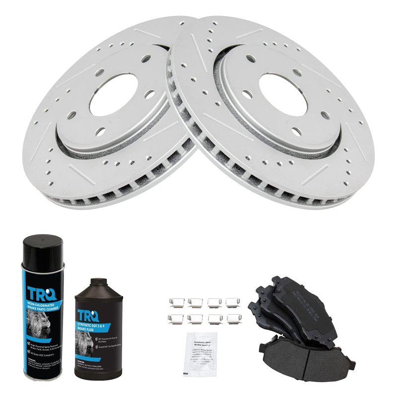 Front Semi Metallic Premium G Coated Brake Pad And Performance Rotor Kit Bka21317 For Chrysler Dodge Vw