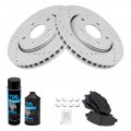 Front Semi Metallic Premium G Coated Brake Pad And Performance Rotor Kit Bka21317 For Chrysler Dodge Vw
