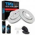 Front Semi Metallic Premium G Coated Brake Pad And Performance Rotor Kit Bka21317 For Chrysler Dodge Vw