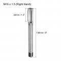 Uxcell Metric Thread Tap M16 X 1 5 H2 130mm Extra Long Straight Flute Screw Milling Machine Taps Threading Tapping Repair Tool