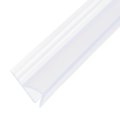 Shower Door Side Seal Widenh-type Sweep For 1 4 Glass 86 5 Long Silicone Frameless Strip Stop Leaks Clear 