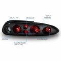Amerilite Black Smoke Replacement Brake Taillights Set For Chevy Camaro Passenger And Driver Side
