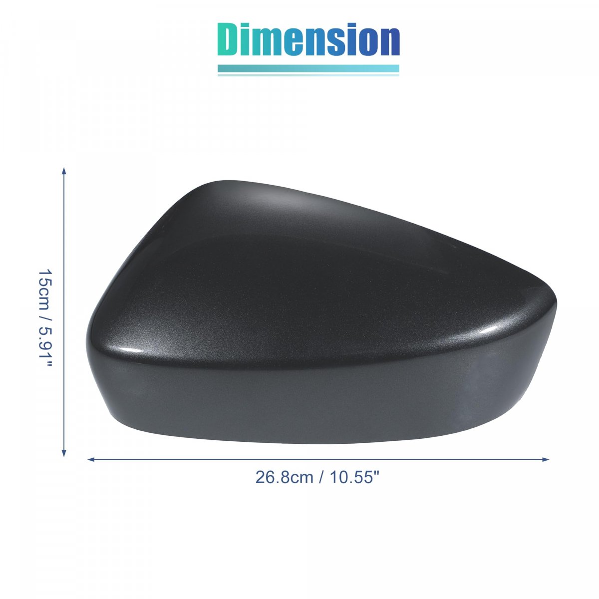 Front Left View Mirror Cover Trim Exterior Rear Shell Fit For Mazda 3 Axela M3 2017-2019 Abs Gray 1 Pcs