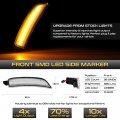Amber Red For 2016-2022 Mazda Mx-5 Miata Nd Front Rear Bumper Led Side Marker Light Lamps Clear Lens Driver Passenger Left