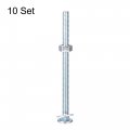 Uxcell 1 4-20 X 4 Square Neck Carriage Bolts With Nuts Washers Carbon Steel Coach Bolt Screws 10 Set