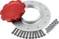All40133 Fuel Cell Cap And Bolt In Bung Kit Red Aluminum Machined Finish With Mounting Hardware 