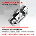 Universal 3 2 Inches Length8 Degree Working Angel Single Steering Shaft U Joint 4 36 Spline X 3 Dd Stainless Steel