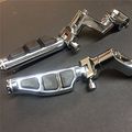 Front Rider 1 4 Stiletto 4475 Foot Peg Clamps For Honda Shadow Ace Magna Valkyrie Chrome Body Black Rubber New Aftermarket