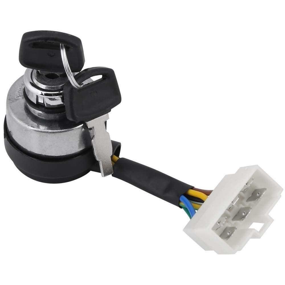 Key Start Ignition Switch For Predator Electric Generator Engine 6 Wires With Blade Single Plug 1 125 In X 0 Id 3 5 Wire Length