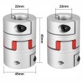 Uxcell Shaft Coupling 22mm To Bore L65xd45 Flexible Coupler Joint For Servo Stepped Motor