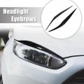 X Autohaux 1 Pair Headlight Eye Lid Cover Decoration Styling Sticker Black For Ford Fiesta 2013 2014 2015 2016