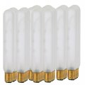 S3249 T6 1 2 Incandescent Bulbs 25 Watt Frost 130 Volt Dc Bay Base 170 Lumens Pack For Decorative Chandeliers 