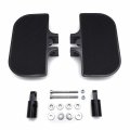 Httmt- Mini Rear Passenger Floorboards Footboards Foot Rest Pegs Mounts In Black Compatible With Dyna Fat Bob Low Rider Street