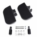 Httmt- Mini Rear Passenger Floorboards Footboards Foot Rest Pegs Mounts In Black Compatible With Dyna Fat Bob Low Rider Street