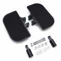 Httmt- Mini Rear Passenger Floorboards Footboards Foot Rest Pegs Mounts In Black Compatible With Dyna Fat Bob Low Rider Street