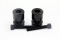 Httmt- Black Flat Swingarm Spools No Logo 8mm Thread Compatible With Cbr1000rr 2004-2011 Cbr250r 2011 Cbr600rr 2003-2011