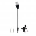 Besramtic Boat Stern Light Anchor Led Marine All Round White Removable 2 Pin Plug In With Base 10-24 Volts 36 Inches Angled