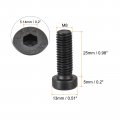 Uxcell M8x25mm Hex Socket Thin Head Cap Screw Bolts 12 9 Grade Carbon Steel 10pcs