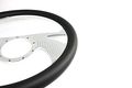 14 Chrome Billet Aluminum 9 Hole Steering Wheel W Half Wrap Black Leather 