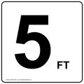 Compliancesigns Vinyl Pool Depth Label 6 X In With English White 