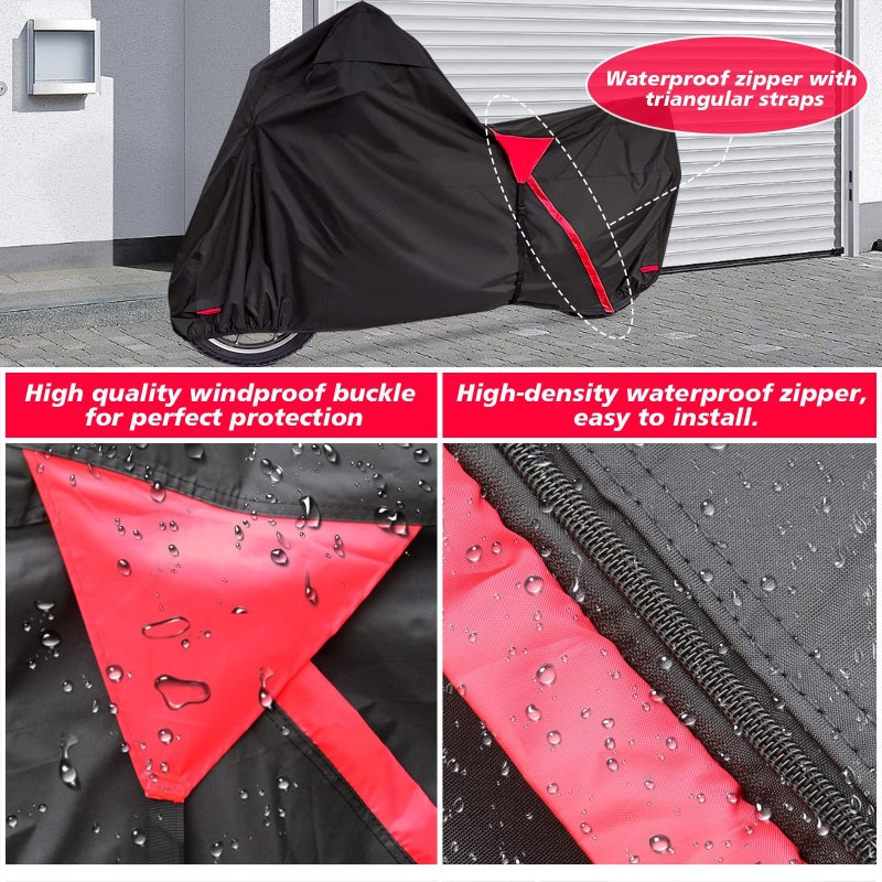Xyzctem 18-layers Premium Motorcycle Cover Waterproof All Weather Weatherproof Uv Sun Protection Snow Dust Storm High Heat