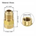 Uxcell Brass Pipe Fitting 5 8-18unf Flare Male To 1 4npt Female Thread Tubing Adapter Hose Connector For Air Conditioner
