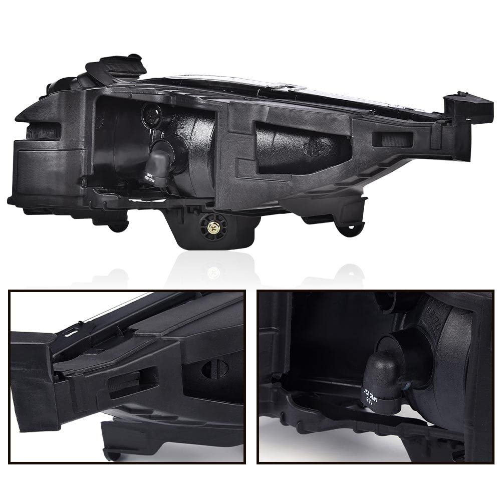 Front Bumper Fog Light Assembly For Sonata 2011 2012 2013 Clear Lens Driving Lamps W 881 27w Bulbs Pair 92201-3q000 92202-3q000