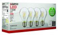 Satco S21713 7 5w A19 Led Clear 2700k Medium Base 120v 16 Bulbs
