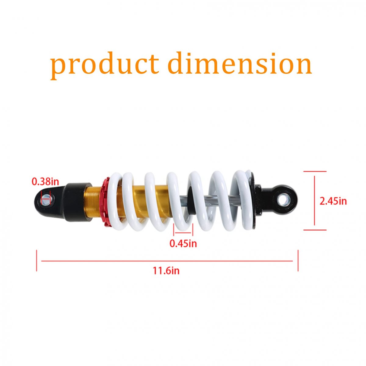 10 5 Motorcycle Universal Rear Shock Absorber Suspension Replacement For 110cc 125cc Pit Bike Sdg Ssr 270mm White