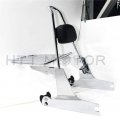 Httmt Sissybar Luggage Rack For 2006-2017 H-d Softail Deluxe Passenger Backrest Chrome P N Sbb021