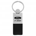 Au-tomotive Gold Duo Leather Key Chain For Ford F-350 Chrome
