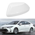 White Left Driver Side Mirror Cover For 2020 2021 2022 2023 2024 2025 Toyota Corolla Replace Style Cap 87945 52251 Polished Abs 