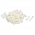 M3 X 20mm Nylon Phillips Drive Fully Thread Pan Head Machine Screws 75pcs
