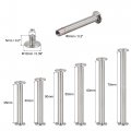 Uxcell 6 Sizes Phillips Screw Post Fit For 3 16 5mm Hole Dia Male M4x6mm Binding Bolts Leather Album Fastener Kit Silver Tone