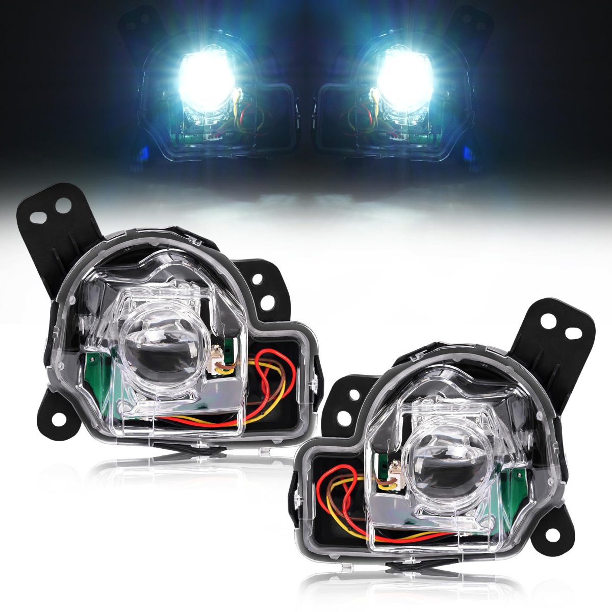 Fog Lights For 2016 2023 Mazda Cx 9 5 2017 3 And 6 Clear Lens Led Bumper Lamps Pair Mo 4610 Replacement