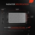 A-premium Engine Coolant Radiator Assembly With Transmission Oil Cooler Compatible Toyota Corolla Matrix Pontiac Vibe 2003 2004