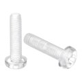 20pcs M5x20mm Threaded Nylon Phillips Cross Pan Head Machine Screws Bolts Clear 