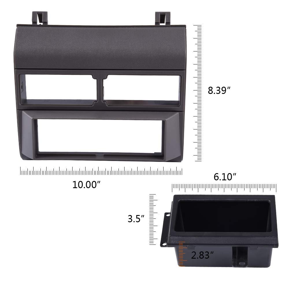 Dash Cover Panel Install Kit Without Wire Harness For 1988 To 1994 Chevy Gmc Trucks Mount Dashboard Grey Abs Plastic