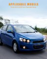 Ocpty Sun Visor Fit For 2012 2013 2014 2015 2016 Chevrolet Sonic Without Sunroof Left Right Sides Gray