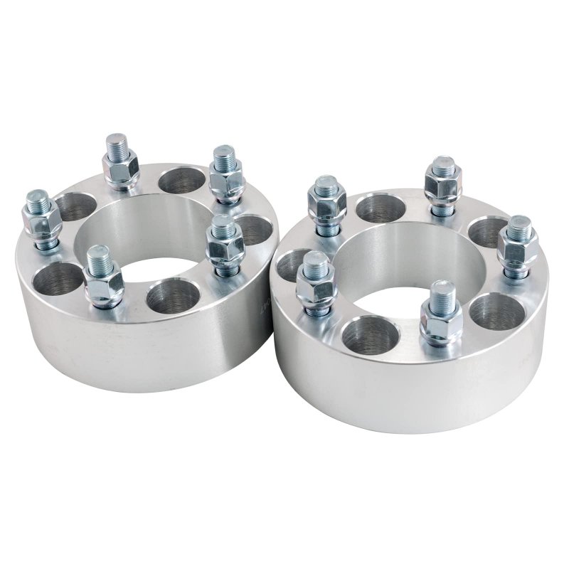 Hex 2 5x4 To 5 5x114 3mm Wheel Spacers Adapters 1 Studs 2pcs For Ford Lincoln Mercury Jeep Silver