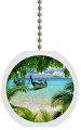 Tropical Beach Ocean Solid Ceramic Fan Pull 