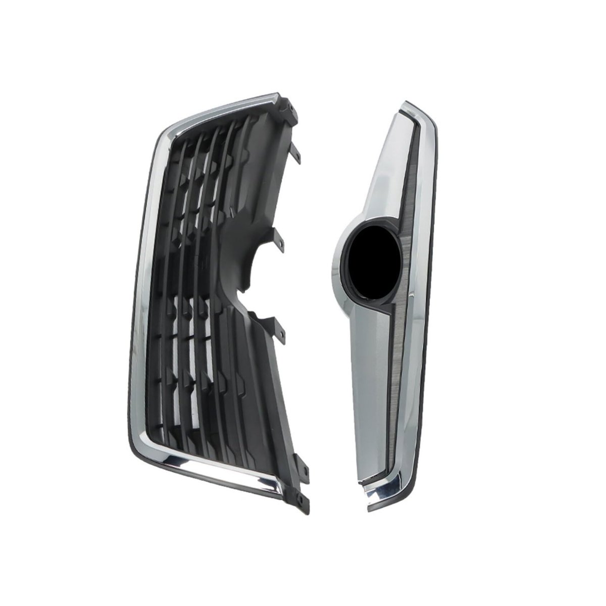 Front Upper Grille Mesh Style Assembly For 2019 2020 2021 Forester Utility 4 Door Black And Chrome Plastic Replacement Part