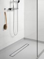 Elefloom Linear Shower Drain 48 Inch With 2-in-1 Tile Insert Cover Brushed Aisi 304 Stainless Steel Floor Hair Catcher And 